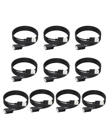 Cable Extensión USB A 2.0 10-Pack SMAYS 1.52m Macho a Hembra