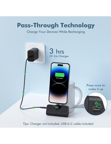 Cargador Portátil Power Bank 5200mAh para iPhone - Carga Rápida 20W Cargador Portátil Power Bank 5200mAh para iPhone - Carga Rápida 20W