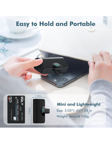 Cargador Portátil Power Bank 5200mAh para iPhone - Carga Rápida 20W