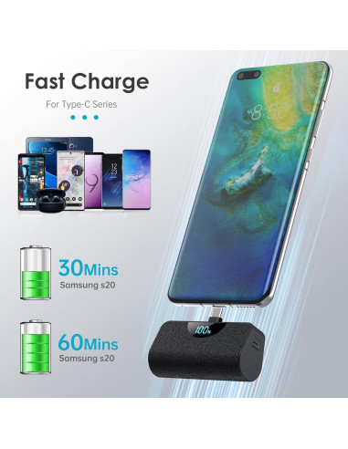 Banco de Energía Portátil USB-C 5200mAh Dongguan Negro