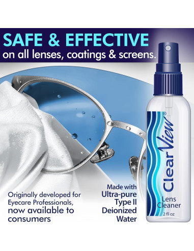 Spray Limpiador de Lentes Clear View - 25 Botellas de 59ml