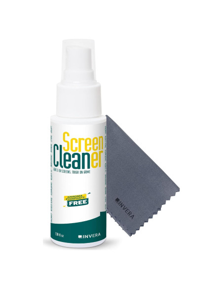 Spray Limpiador de Pantallas INVERA con Paño Microfibra 70g Spray Limpiador de Pantallas INVERA con Paño Microfibra 70g