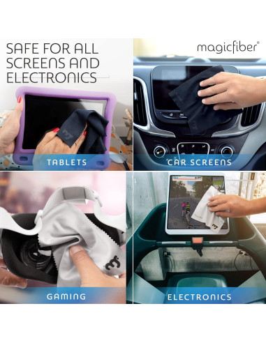 Kit de Limpieza de Gafas MagicFiber 17 Piezas - 2 Aerosoles 59ml + 15 Paños Microfibra