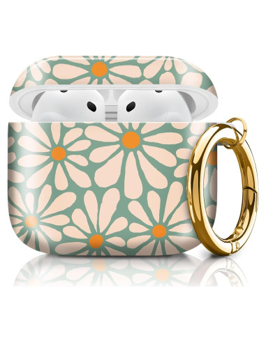 Funda TPU para AirPods 4ta Generación AEKVPL - Verde Flores
