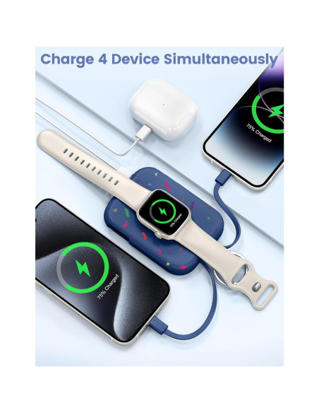 Cargador Portátil RORRY 5000mAh para iPhone y Apple Watch Cargador Portátil RORRY 5000mAh para iPhone y Apple Watch