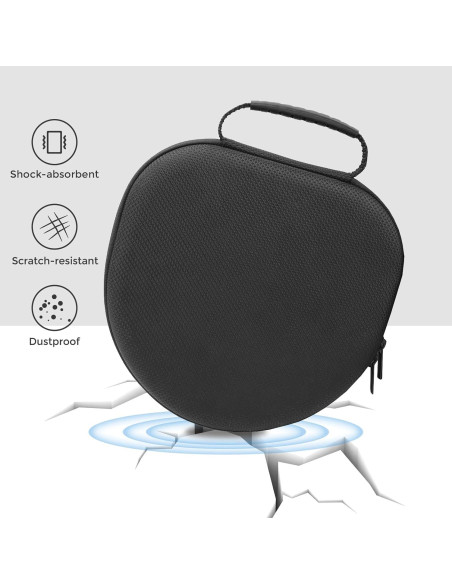 Funda Dura ProCase para AirPods Max - Negro Claro, 23x22x5 cm Funda Dura ProCase para AirPods Max - Negro Claro, 23x22x5 cm