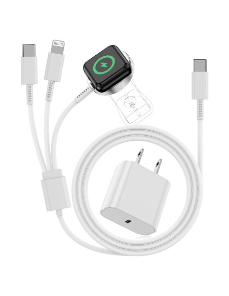 Cargador Magnético 3 en 1 USB C 20W para iPhone y Apple Watch Cargador Magnético 3 en 1 USB C 20W para iPhone y Apple Watch