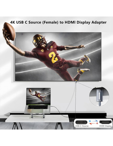 Adaptador USB C a HDMI 4K60 HIYNJLIK - Unidireccional Adaptador USB C a HDMI 4K60 HIYNJLIK - Unidireccional