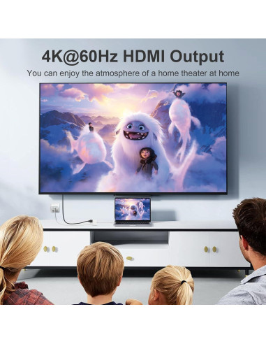 Adaptador USB C a HDMI SUPVOL 4K para iPhone 15/16 y MacBook