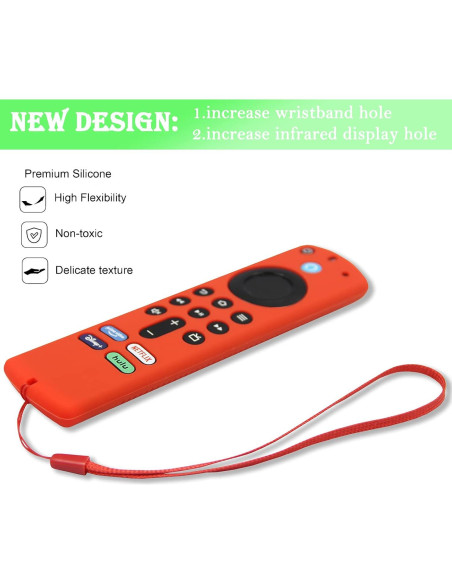 Funda de Control Remoto Pinowu para Firestick 4K Alexa - Rojo y Azul Funda de Control Remoto Pinowu para Firestick 4K Alexa - Rojo y Azul