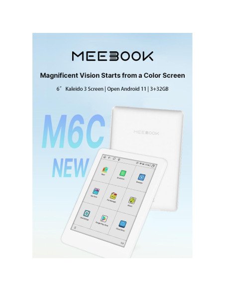 Lector de Ebook Likebook M6C 6" E-ink Color Android 11 Lector de Ebook Likebook M6C 6" E-ink Color Android 11