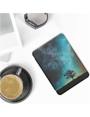 Funda kwmobile para Kindle Paperwhite 2024 - Naturaleza Cósmica