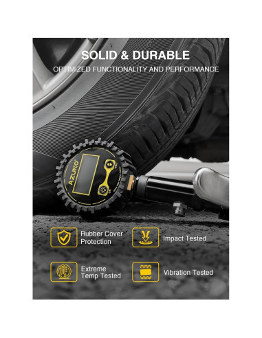 Inflador de Neumáticos Digital AZUNO 200 PSI con Manómetro