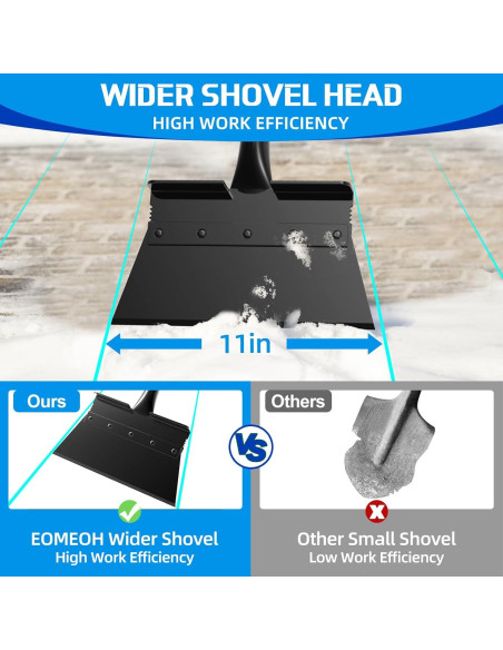 Pala de Nieve EOMEOH 27.94 cm con Mango Ajustable 134.62 cm Pala de Nieve EOMEOH 27.94 cm con Mango Ajustable 134.62 cm