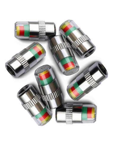 Tapones de Válvula Anki HappiGo 8 Pcs 2.2 Bar 32 PSI Neumáticos