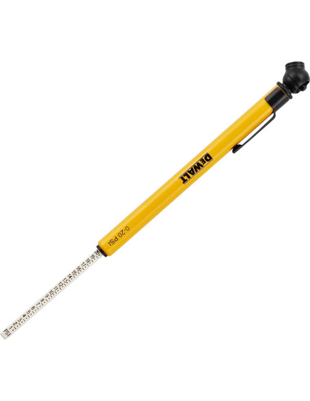 Medidor de Presión de Lápiz DEWALT 0-20 PSI para Neumáticos Medidor de Presión de Lápiz DEWALT 0-20 PSI para Neumáticos