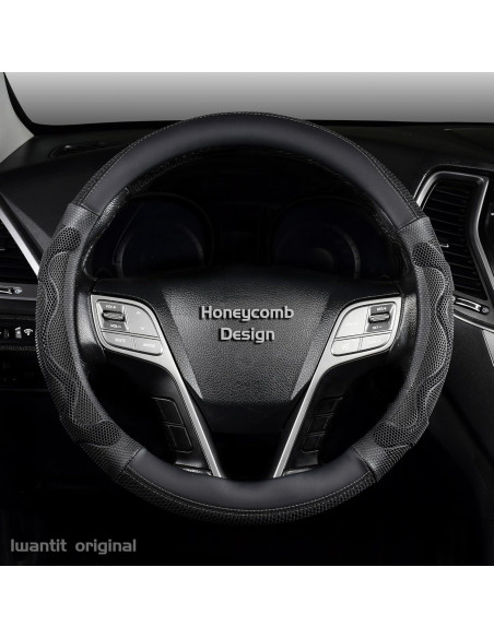 Funda de Volante Iwantit 3D Antideslizante 14.5-15" Negra Funda de Volante Iwantit 3D Antideslizante 14.5-15" Negra