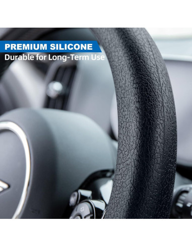 Cubierta de Volante Spurtar Antideslizante de Silicona Negra