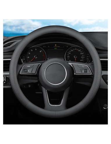 Cubierta de Volante XHRING para Toyota Tacoma 2012-2025, Cuero Negro