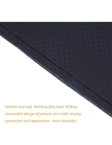 Funda de Volante de Coche Onerbuy Cuero 38 cm DIY Antideslizante Funda de Volante de Coche Onerbuy Cuero 38 cm DIY Antideslizante