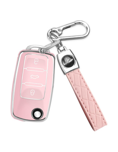 Funda de Llavero TPU MILD EAST para VW Beetle Jetta Rosa