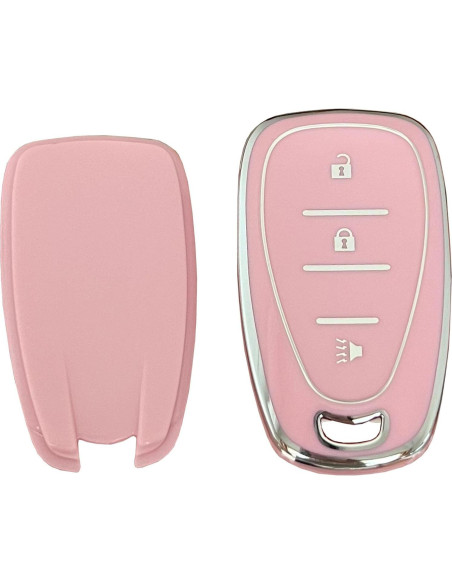 Cubierta de llave Chevrolet Blazer/Sonic/Equinox 2016-2021 Plata-Rosa Cubierta de llave Chevrolet Blazer/Sonic/Equinox 2016-2021 Plata-Rosa