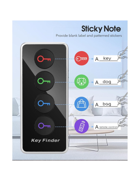 Localizador Inalámbrico de Llaves Midlocater 40m 85dB Azul Localizador Inalámbrico de Llaves Midlocater 40m 85dB Azul