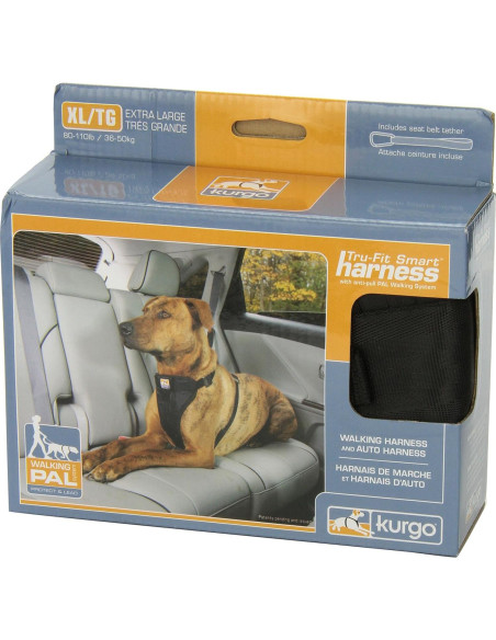 Arnés Inteligente Kurgo Tru-Fit Extra Grande Negro para Perros Arnés Inteligente Kurgo Tru-Fit Extra Grande Negro para Perros