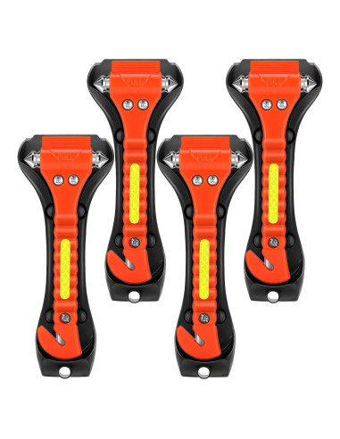Martillo de Seguridad para Automóvil KLSKKJ 4 Pack - Escape Emergencia