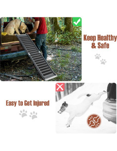 Rampa Plegable para Perros Goplus 160 cm Antideslizante 120 kg 2