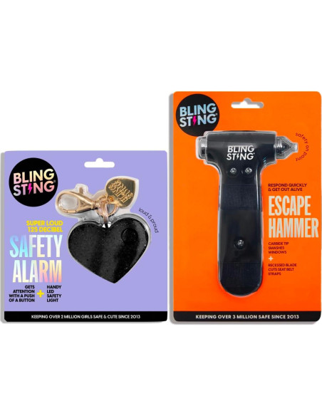 BLINGSTING Alarma de Seguridad Personal 125 dB y Herramienta de Escape BLINGSTING Alarma de Seguridad Personal 125 dB y Herramienta de Escape