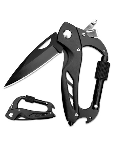 Multiherramienta Joycube 6 en 1 con Mosquetón y Cuchillo Plegable