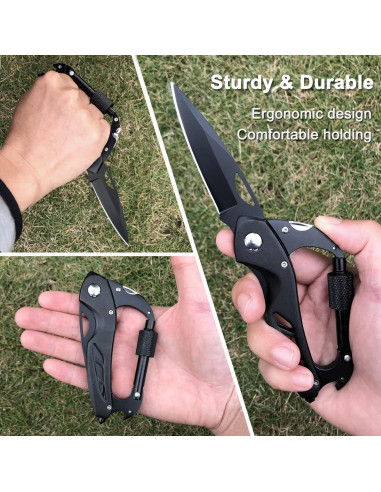 Multiherramienta Joycube 6 en 1 con Mosquetón y Cuchillo Plegable