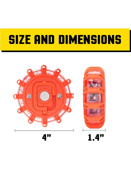 Flares LED de Emergencia ZeroDark con Base Magnética 10 cm Flares LED de Emergencia ZeroDark con Base Magnética 10 cm