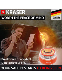 Luz de Emergencia KRASER KR4V16N LED Ámbar y Blanca 360 2