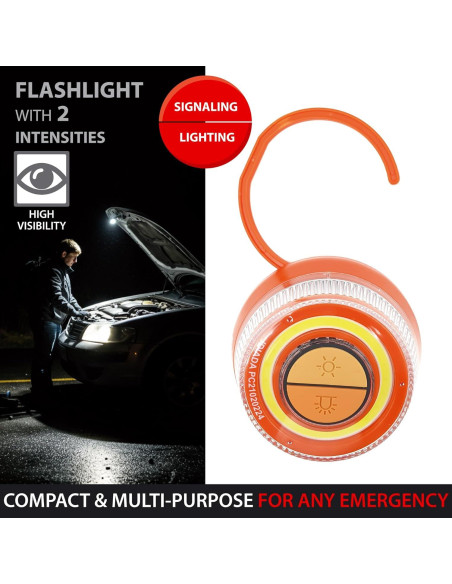 Luz de Emergencia KRASER KR4V16N LED Ámbar y Blanca 360 Luz de Emergencia KRASER KR4V16N LED Ámbar y Blanca 360