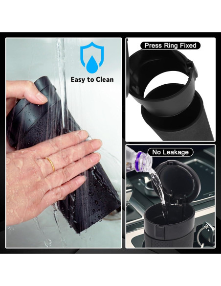 Bote de Basura para Auto LCMWHOP Negro a Prueba de Fugas Bote de Basura para Auto LCMWHOP Negro a Prueba de Fugas