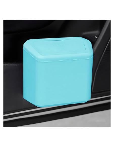 Basurero de coche con tapa Yourkar azul 17.8L portátil Basurero de coche con tapa Yourkar azul 17.8L portátil