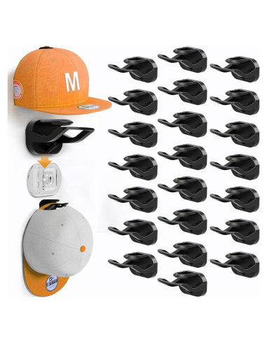 Ganchos Adhesivos para Sombreros ApexHub 22PCS Negro