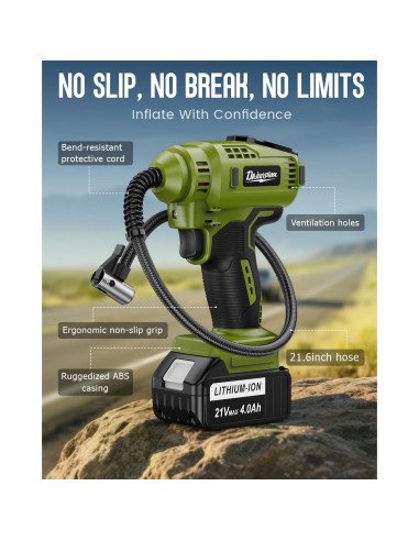 Compresor de Aire Inalámbrico TREE.NB 150 PSI con 2 Baterías