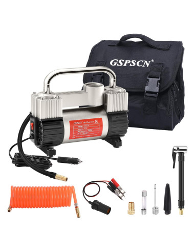 Compresor de Aire GSPSCN 12V 150PSI Doble Cilindro Portátil