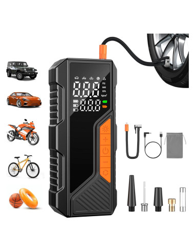 Compresor de Aire Portátil Bedee 150 PSI con Manómetro Digital