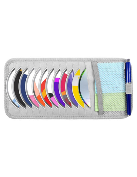 Organizador de CD para Visera de Vehículo Trinkrittey Gris Organizador de CD para Visera de Vehículo Trinkrittey Gris