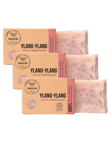 Jabón Orgánico SoapFactory Ylang Ylang 110g Vegano (Paquete de 3)