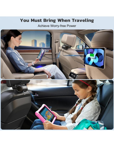 Cargador de Reposacabezas OHLPRO 4 Puertos USB-C y iOS