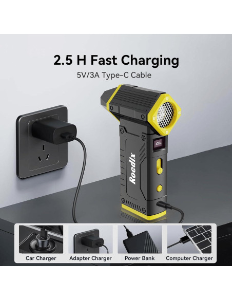 Soplador de Aire Comprimido Roedix R9 Ultra 10000mAh 8 Velocidades Soplador de Aire Comprimido Roedix R9 Ultra 10000mAh 8 Velocidades
