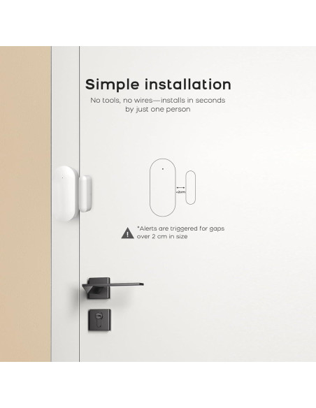 Sensor de Alarma Inalámbrico Clouree B69W-1 para Puertas y Ventanas Sensor de Alarma Inalámbrico Clouree B69W-1 para Puertas y Ventanas