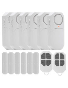 Alarma Inalámbrica de Puerta y Ventana Evernary - 6 Sensores + 2 Remotos