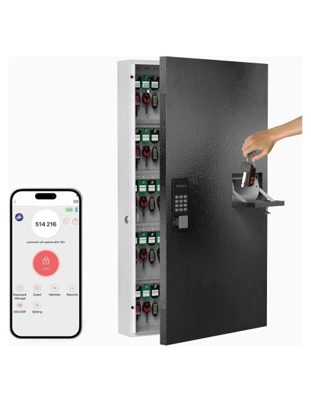 Caja de Llaves WeHere 104 Llaves Montada en Pared con Bluetooth Caja de Llaves WeHere 104 Llaves Montada en Pared con Bluetooth