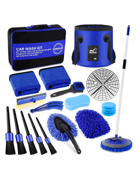 Kit de Lavado de Autos HORDALOR 21 Piezas con Cepillo 157 cm Kit de Lavado de Autos HORDALOR 21 Piezas con Cepillo 157 cm